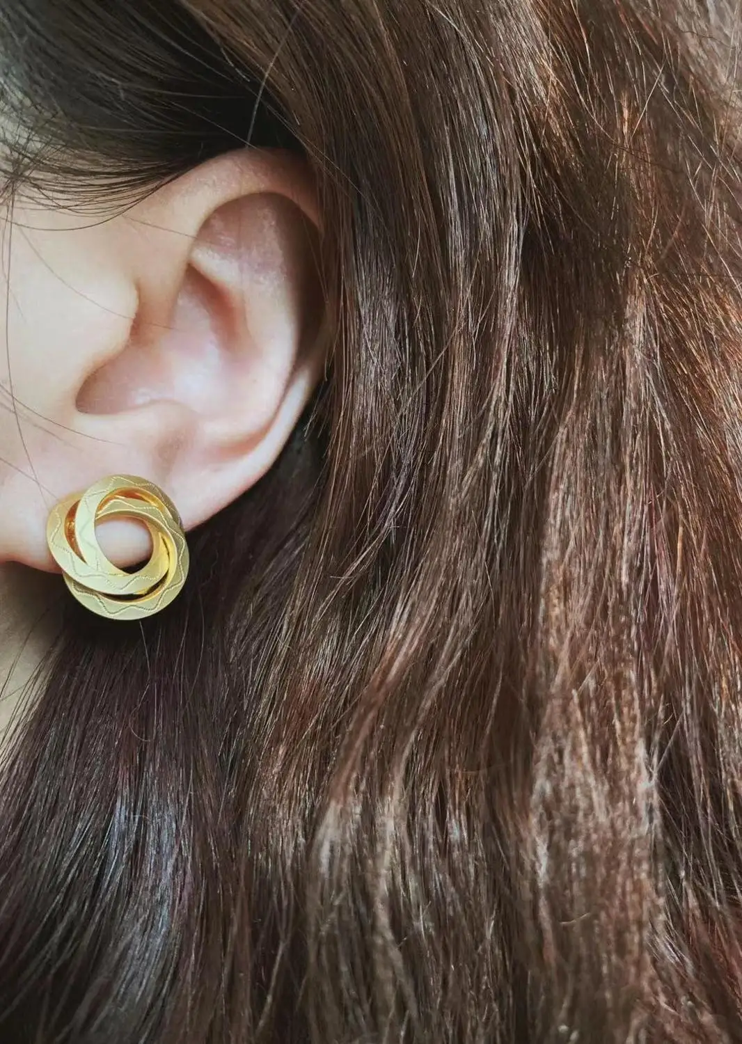 Женские серьги пусеты AOMU элегантные круглые из стерлингового серебра S925 пробы