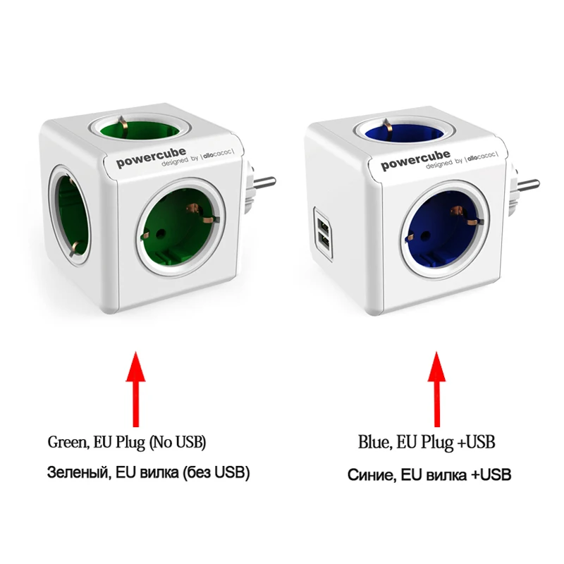 Skup Listwa zasilająca ue inteligentne gniazdo wtykowe adapter podróżny elektryczny 2 gniazda USB 4 rozszerzenie multi 3680W ładowanie W domu