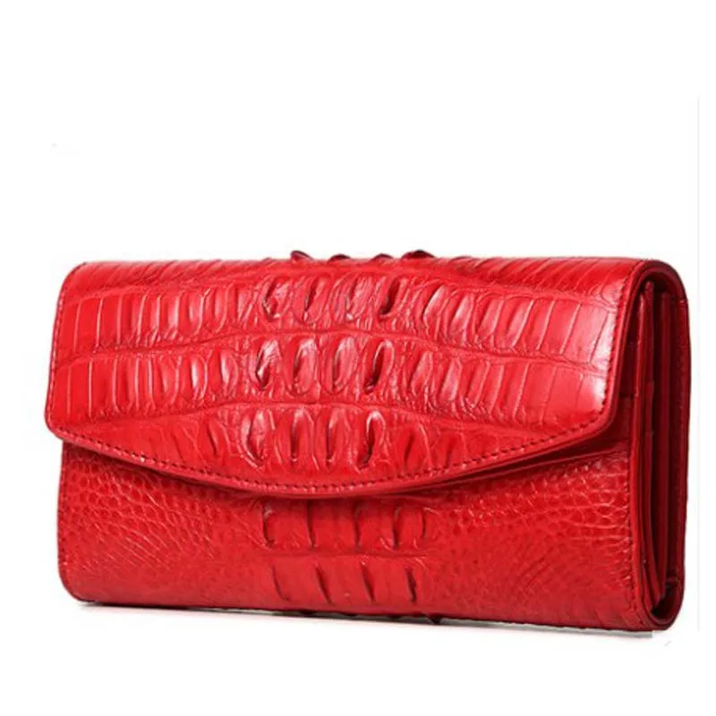langhao Female bag New product crocodile leather women wallet Hand Cross section square Pure color female | Багаж и сумки