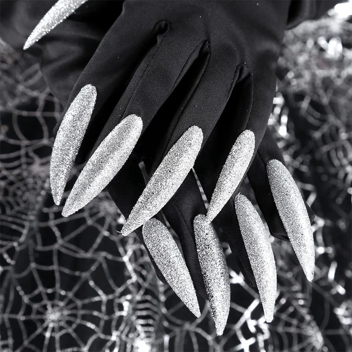 Unisex Adults Long Gloves Halloween Fingernails Gloves Long Nails