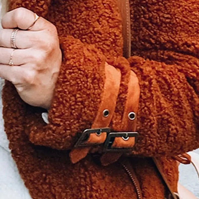 Повседневное модное мягкое кожаное пальто из искусственного меха в стиле пэчворк, Женская Осенняя короткая теплая куртка, пальто, женское пушистое плюшевое зимнее пальто, верхняя одежда
