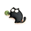 Wuli&baby Cute Small Fat Playing Ball Cat Brooches Women Alloy Enamel Cat Animal Party Casual Brooch Pins ► Photo 3/3