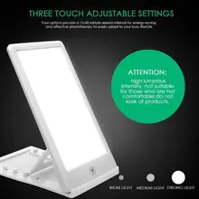 Светильник SAD терапия 3 режима Сезонное аффективное расстройство фототерапия 6500K имитирующий естественный дневной светильник