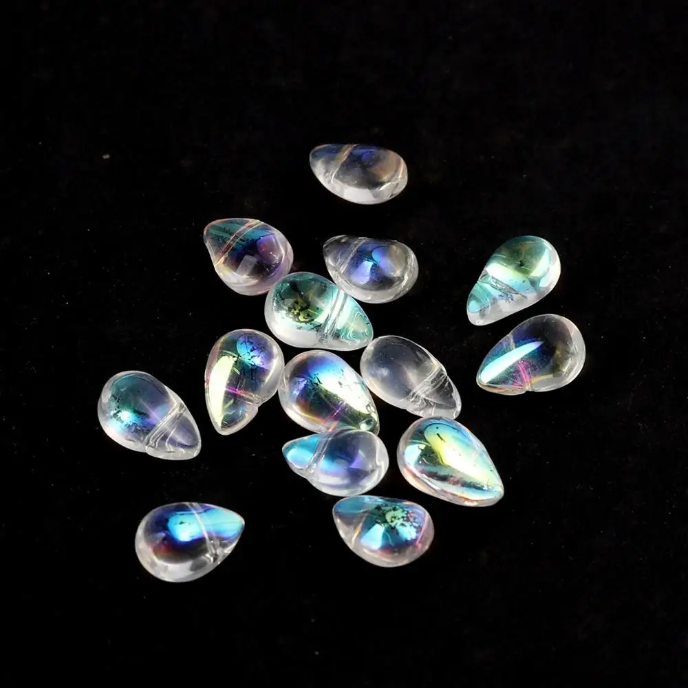 Стеклянные бусины DoreenBeads прозрачные AB радужного цвета ювелирные изделия