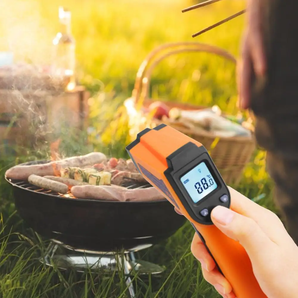 Handheld Non-contact IR Infrared Thermometer Digital LCD Laser Pyrometer Surface Temperature Meter Imager-50~40 Degrees