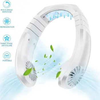 

Portable Lazy Sports Halter Fan Mini Hanging Neck Fan USB Rechargeable Cover Halter Sports Fan Air Cooler Outdoor
