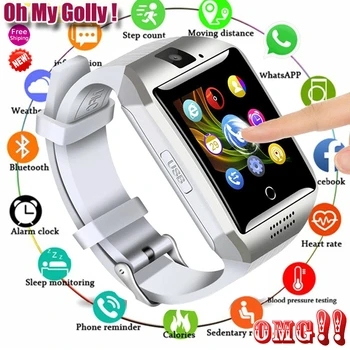 

2019 Bluetooth Smart Watch Touchscreen with Camera Watch Cell Phone with Sim Card Slot Smart Wrist for Android IOS Phone PK DZ09