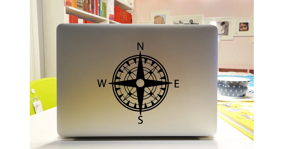 Винтажные в форме компаса наклейки для ноутбука Apple Macbook Наклейка Pro Air retina 11 12 13 15 Mac поверхность книги виниловые наклейки для ноутбука