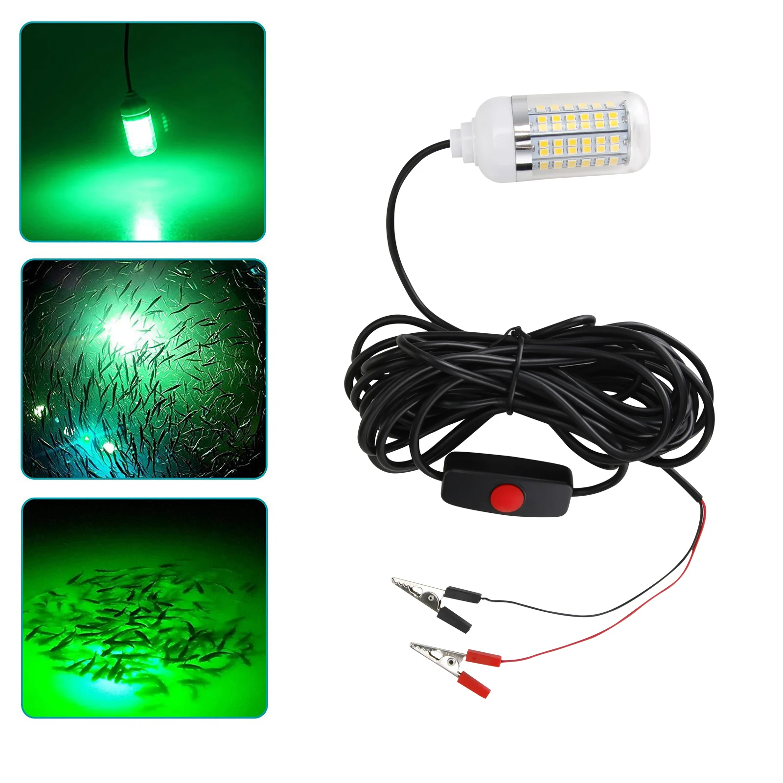 126LEDs 12V LED Underwater Light Lamp Waterproof IP65 For Submersible Night Fishing Boat Outdoor Lighting White Green Blue Light underwater pond lights