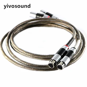 

Hi-End yivosound Silver Plated OCC 10 Strands Audio Cable With Carbon Fiber 3pins XLR Balanced cable,xlr connector,audio