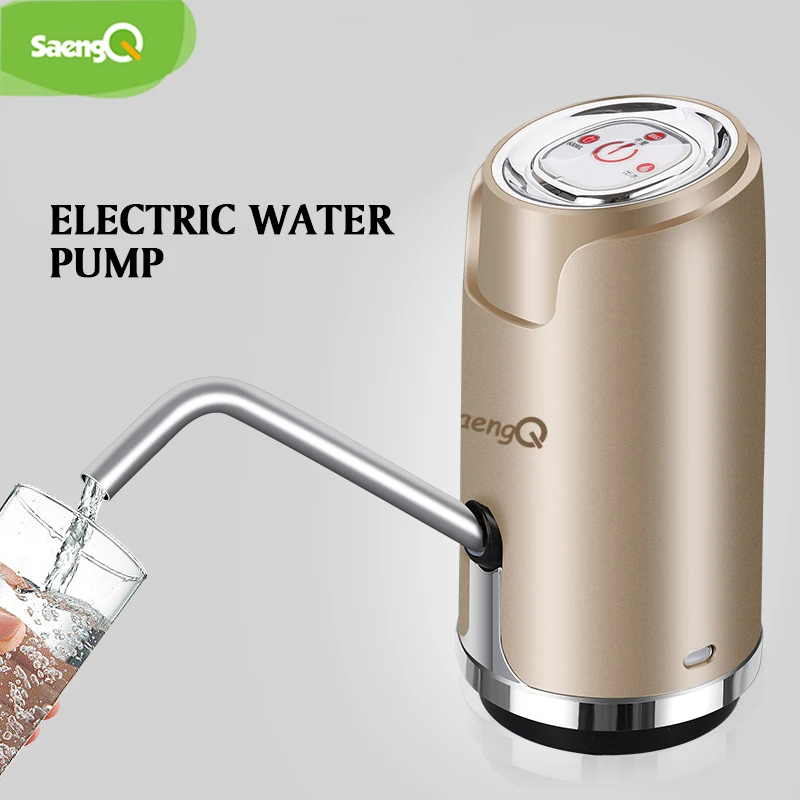 saengQ Home Water Bottle Pump USB Charging Automatic Drinking Water Pump Portable Electric Water Dispenser Water Bottle Switch