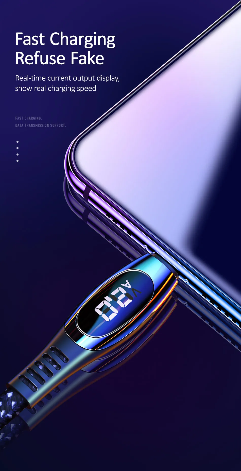 USAMS USB кабель для iPhone X XS XR XS Max 8 7 6 6s Plus кабель для мобильного телефона 2A быстрое зарядное Освещение кабель с цифровым дисплеем