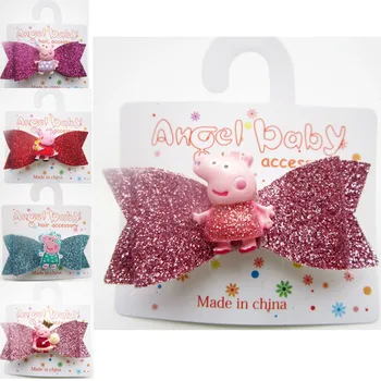 

Peppa Pig Children Cute Cartoon Flower Hairpins Barrettes Kid Girls Lovely Colors Hair Clips Kids Baby Sweet Hair Accessories