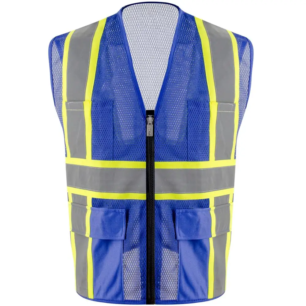 

Reflective Vest Safety Mesh fabric Vest Hi-vis Reflective Tape Construction Work Wear Waistcoat for Men