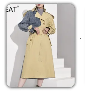 [DEAT] Spring Fashion New Korean Solid Color White Blue Black Pleated Buttons False Cuff Oversleeve Cuff All-match ASS30080