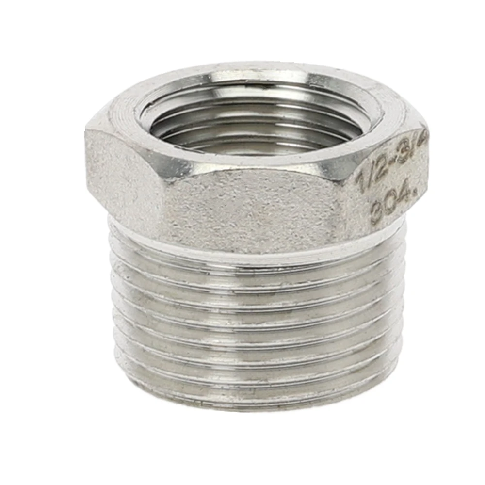 1/2-Bushing Stainless-Steel-Pipe-Fittings Thread Heart-Reducer Water-Gas-Oil Male/female