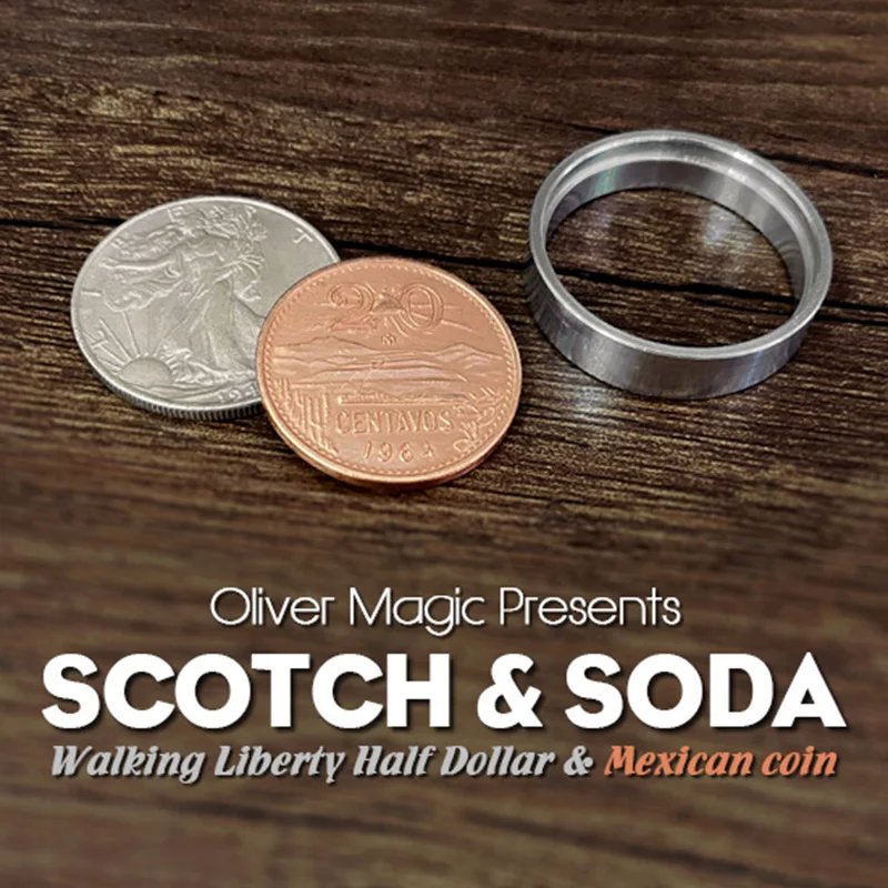 

Scotch & Soda (Walking Liberty Half Dollar) by Oliver Magic Tricks Illusions Gimmick Props Mentalism Comedy Accessories