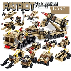 Blocs de construction de jouets figurines 12 en 1, 549 pièces, ensembles de blocs de Missile compatibles avec les briques de l'armée pour garçons 