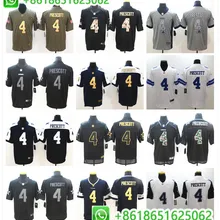 Мужчины Даллас#4 дак Прескотт игра Цвет пик футбольные майки