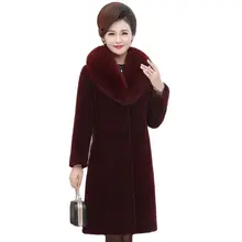 

Imitation Fox Fur Collar Fake Mink Velvet Coat Is Thin Fur Coat Women Long Imitation Mink Jacket Women Autumn Winter Thickening