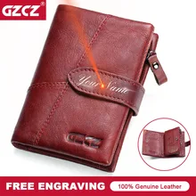 

Women Wallets Small Fashion Brand Cow Leather Purse RFID Ladies Card Bag Luxury Quality Female Clutch Portomonee Money Clip