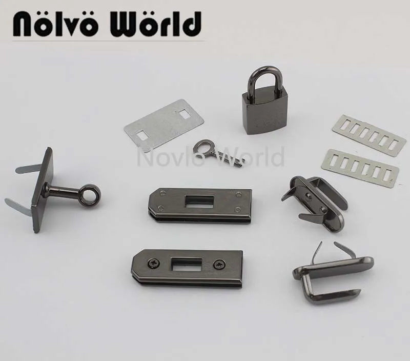 

1 set test, metal locks for repair luxury purse bag handle locks women handbag locks diy hardware accessories