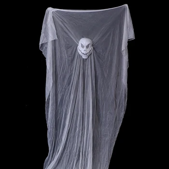 

1PCS Halloween Hanging Skeleton Flying Ghost Decorations For Outdoor Indoor Party Bar Scary Props Halloween Decoration 2*3m