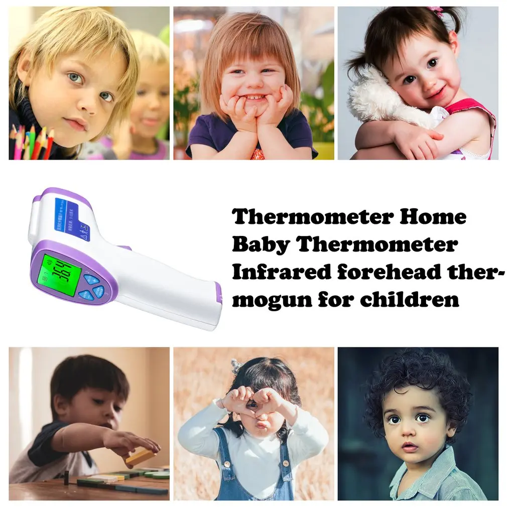 LCD Backlight Baby Forehead Thermometer Digital Adult Body Temperature Baby Forehead Infrared Fever Thermometer