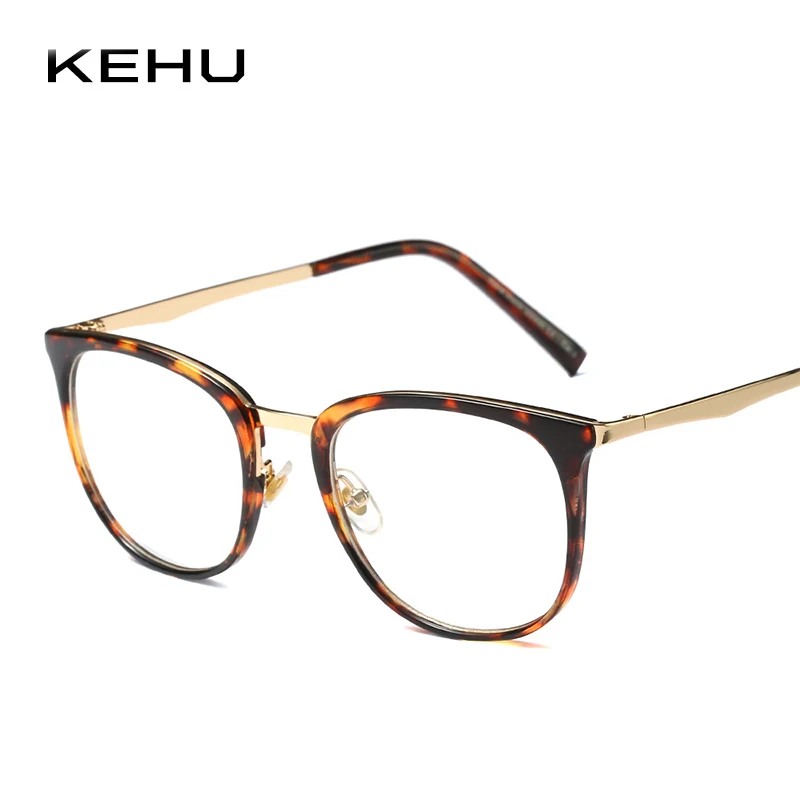 KEHU, винтажные круглые очки, женские, брендовые, дизайнерские, легкие, Ретро стиль, оправа для очков, женские, леопардовые, черные, розовые, оправа для очков, XH85