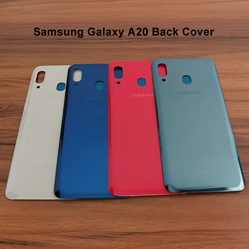 Для samsung Galaxy A20 A 20 Задняя крышка батареи задняя дверь Корпус чехол Замена для samsung A20 SM-A205F A205 задняя крышка телефона