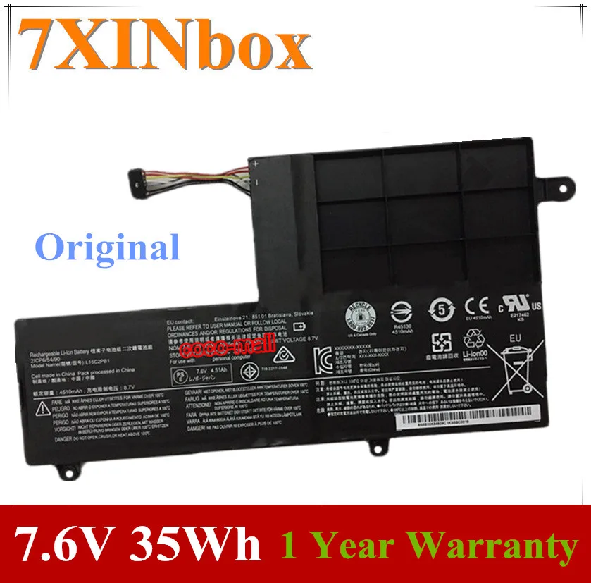 

Аккумулятор для ноутбука Lenovo Yoga 7,6 510-14IKB 510-15IKB 510-15ISK 510-14ISK, 510 в, 35 Вт · ч