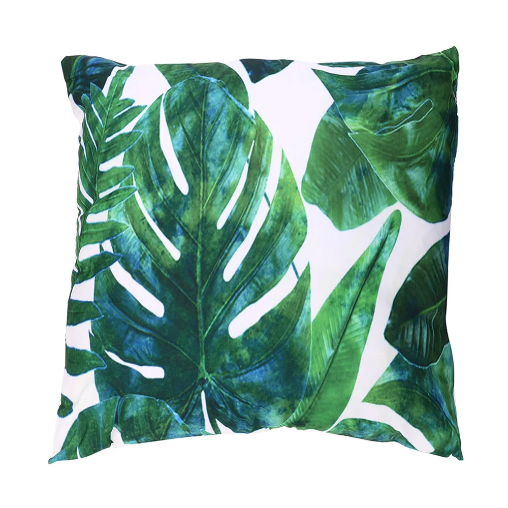 leaf square Cushion Cover Colorful Print Pillow Cases Polyester Sofa Car seats Cushion Cover Home cojines decorativos наволочка