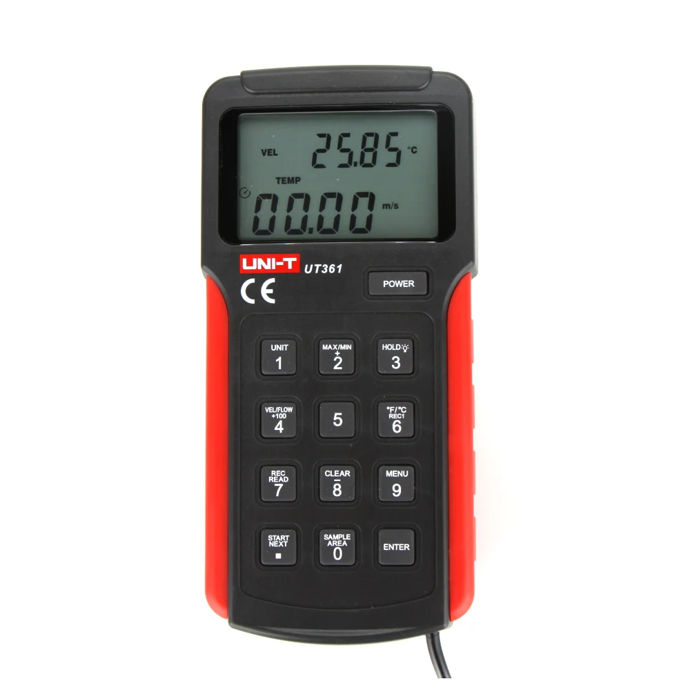 UNI-T UT363 мини-Анемометр Скорость ветра температура тестер ЖК-дисплей скорость