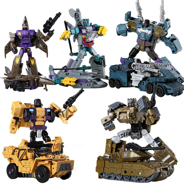 HaiZhiXing 5in1 Combiners Bruticus G1 Transformation Action Figure Toy Brawl Swindle Blast Off Model Deformation Car Robot Figma 2