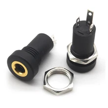 

5 Pcs PJ-392A 3.5Mm 3 Pole Black Audio Jack Socket Stereo Solder Panel Connector