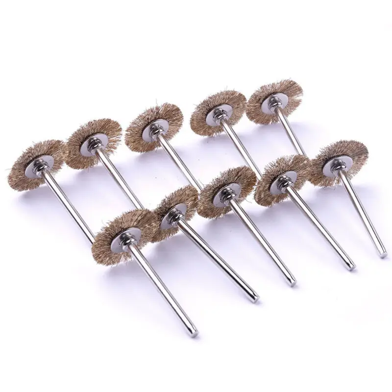 30pcs Wire Wheel Brushes 40mm 22mm 3.17mm Mini Brass Brush Rust Remover Weld Rotary Tools | Инструменты