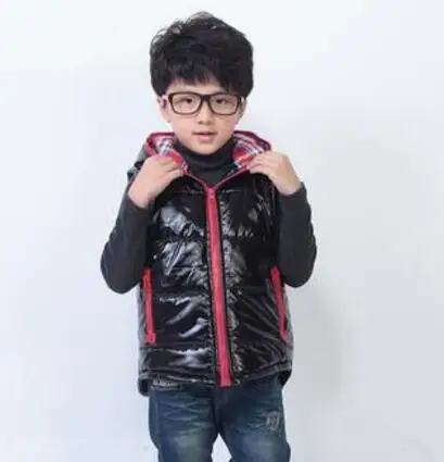 Черный thickening winter long zipper children cotton vest children vest jacket girl warm vest for boys kids clothing - Цвет: Черный