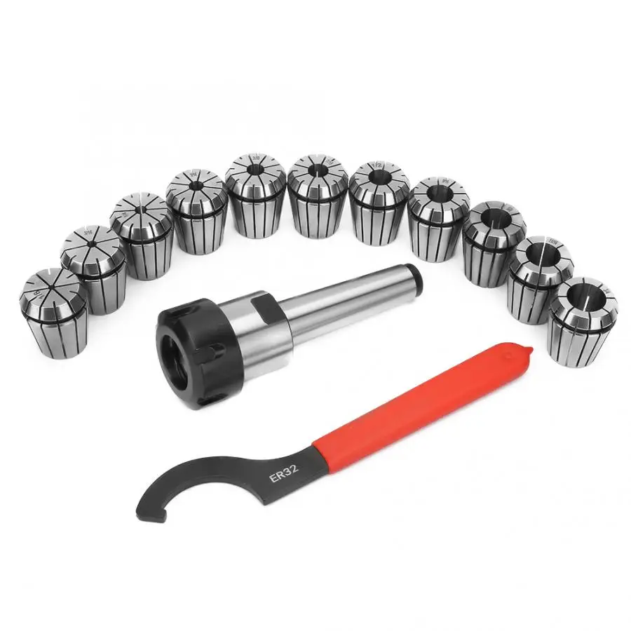 

1Pcs High Accuracy MT3-ER32 Milling Cutter Shank Tool + 11Pcs ER32 Collet Chuck new