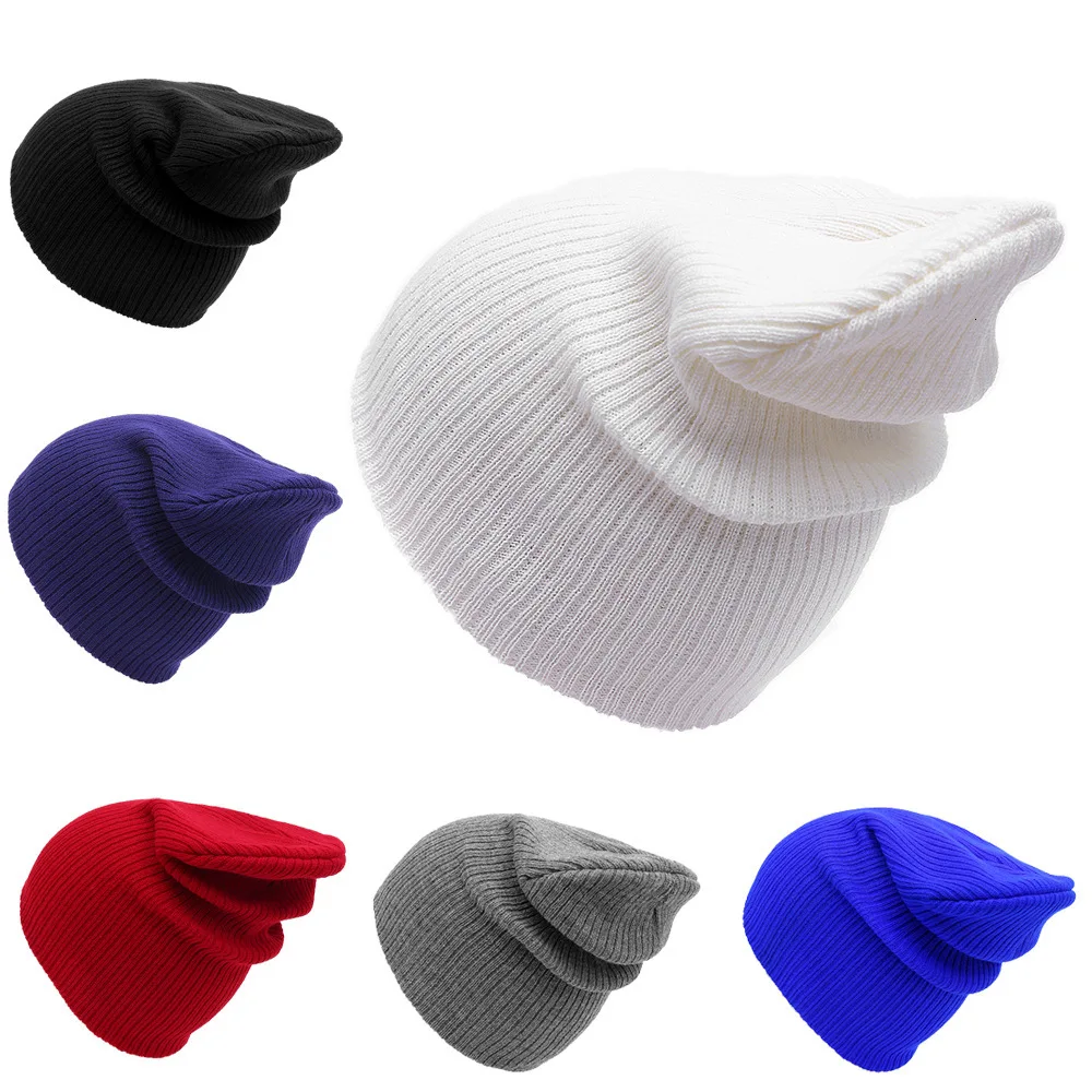 

Men And Women Headwear Wool Knitting Hats Solid Color Joker Keep Warm Earmuffs Adult Hat Year Round Comfort