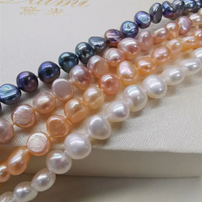 RENESSA ожерелье из пресноводного жемчуга фиолетовое/белое/черное/розовое ожерелье из натурального жемчуга в стиле барокко женский подарок