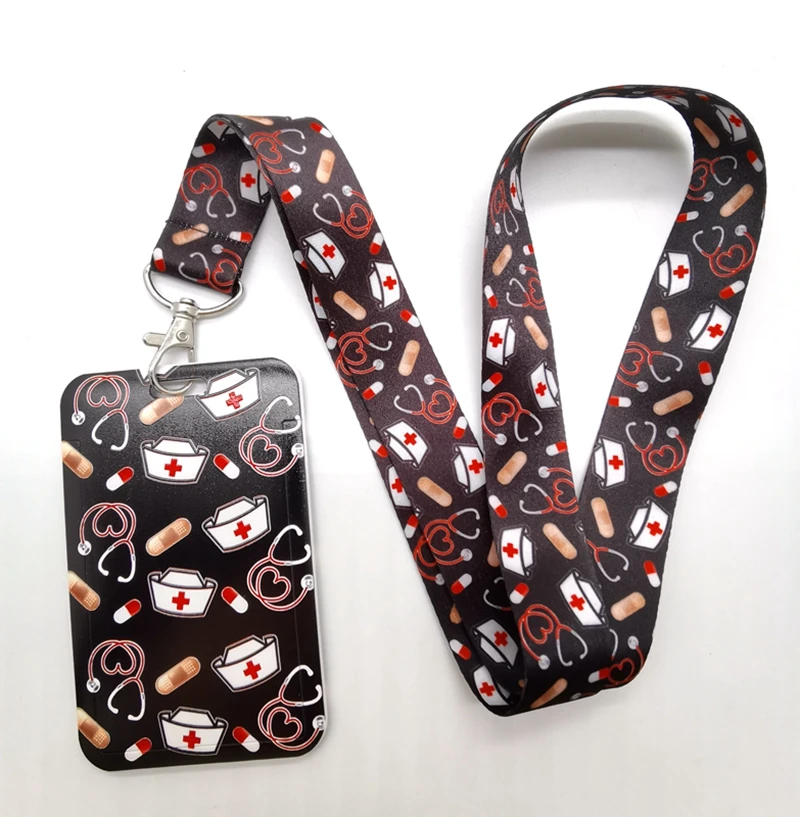 New 1set Nurse Doctors Neck Strap Lanyards Badge Holder Rope Pendant Key Chain Accessorie ID Holders | Украшения и аксессуары