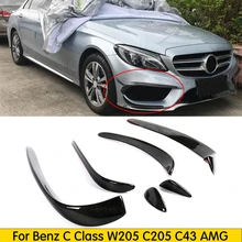 Карбоновый бампер для Benz C Class W205 C205 C43 AMG 2015 + C180 C200 C250|Амортизаторы|