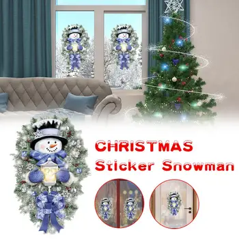 

2020 Christmas PVC Window Stickers Wall Art Shopwindow Ornament Crystal Tree Decals Christmas Decoration