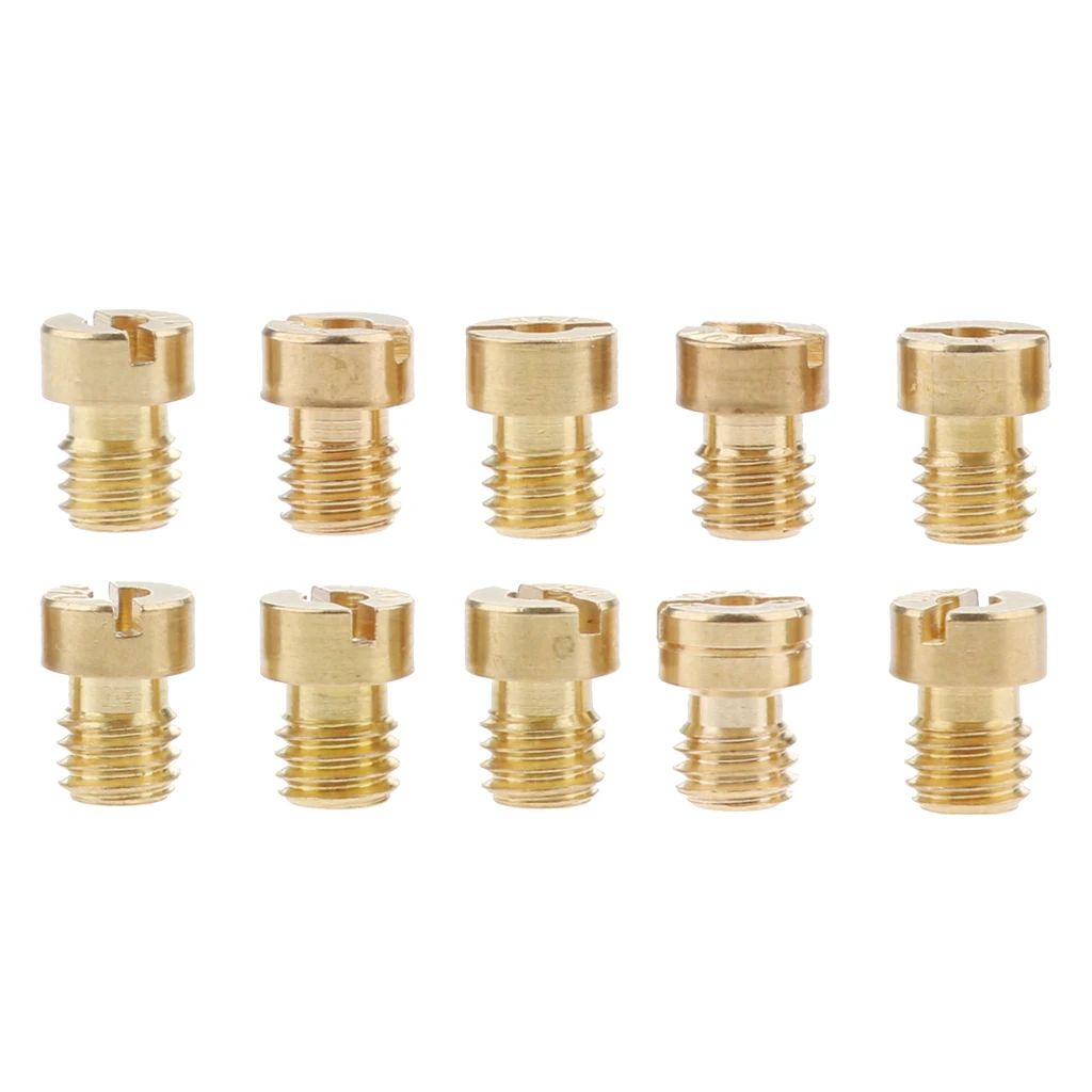 10pcs Carburetor Main Jet Kit 100 105 108 110 115 120 125 130 135 140 Size Replacement for GY6 125cc-150cc 10pcs Carburetor Main Jet Kit 100 105 108 110 115 120 125 130 135 140 Size Replacement for GY6 125cc-150cc