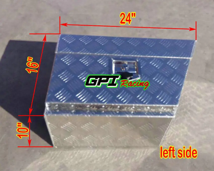 Left Алюминиевый поднос под поднос нижняя часть Ute ящик для инструментов toolbox 2" x 10" x 16" - Цвет: Left