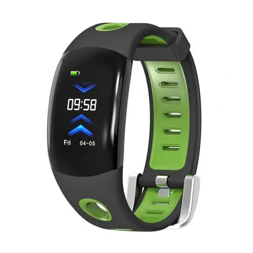 Black Green DM11 Color Screen Smart Bracelet Blood Pressure Heart Rate Monitor Wristband Waterproof Sports Fitness Colors Watch Band - Color: Black Green