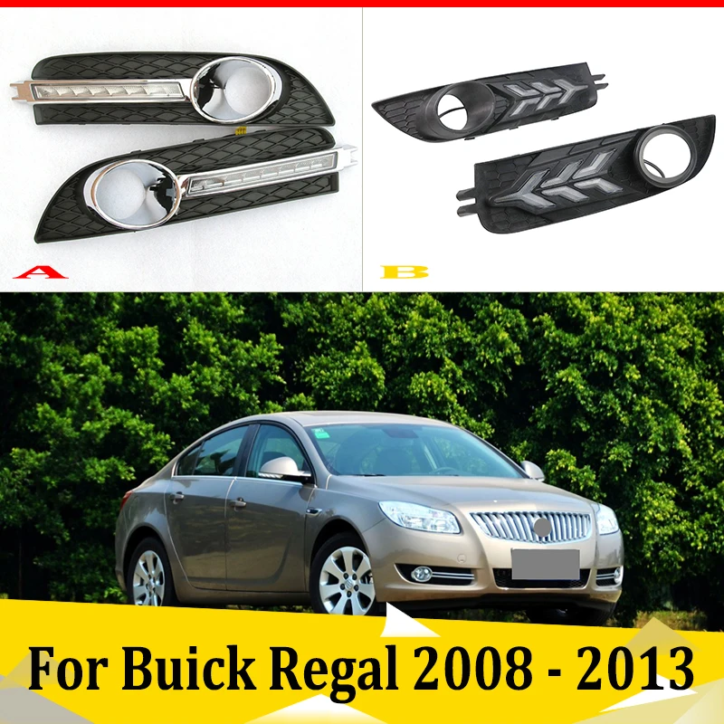 2 шт. для Buick Regal 2008-2013 Светодиодный дневной ходовой светильник DRL Автомобильная противотуманная фара 6000K Белый Желтый поворотный синий светильник