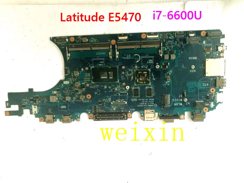 

For Dell for Latitude E5470 CN-0J1PDD 0J1PDD J1PDD Laptop Motherboard LA-C642P i7-6600U DDR4 mainboard 100% Test OK