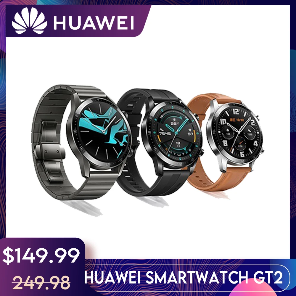 Huawei Smartwatch GT2 уровень кислорода в крови 14 дней батарея 450 мА/ч 5ATM Водонепроницаемый