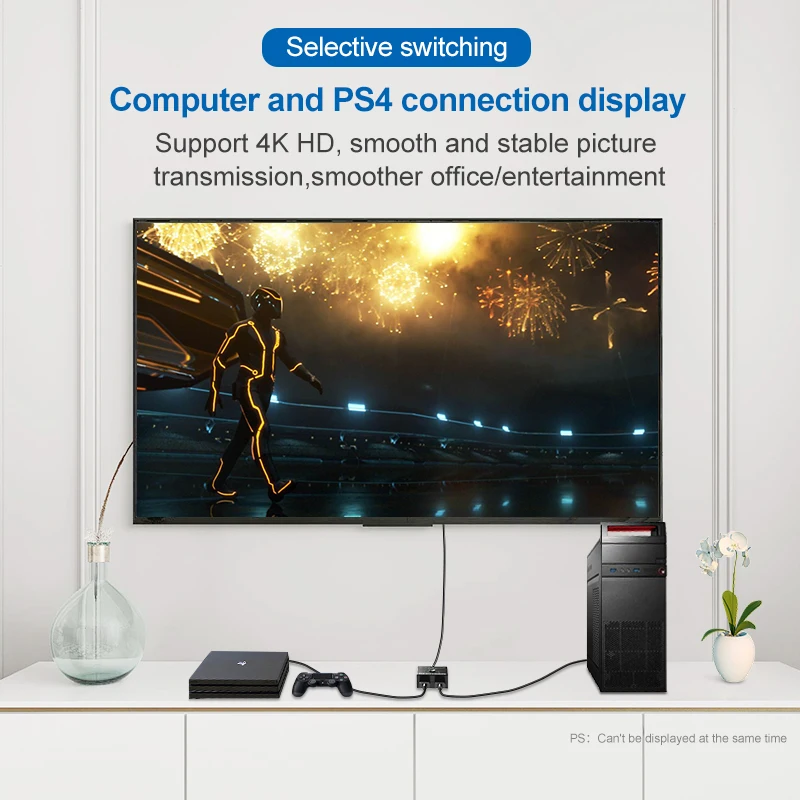 JTKE 4K 스플리터 스위치 1X2 2X1 스플릿 1 in 2 출력 증폭기 1080P 4K x 2K HDMI 호환 스위처 2 포트 양방향